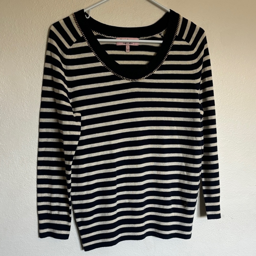 Juicy Couture Striped Knit in Navy and Cream